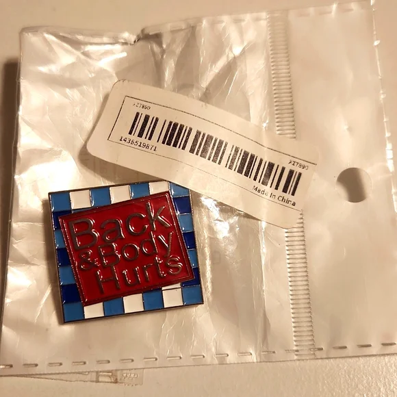 "Back & Body Hurts" Enamel Pin - Picture 3 of 5